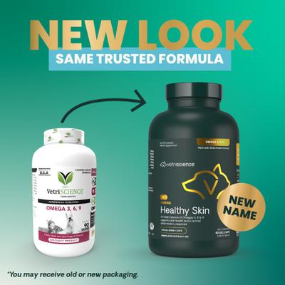 Show full view: VetriScience Omega 3, 6, 9 Softgels Supplement for Cats & Dogs, 90 count slide 3 of 11