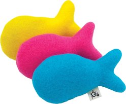 Crochet Kitty Tropical Catnip Fish Plush Cat Toys, 3 count