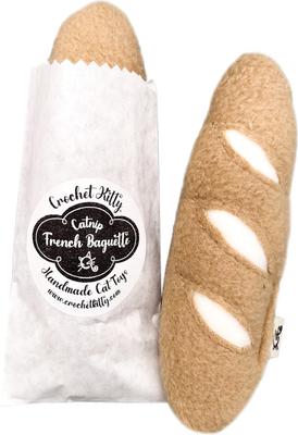 Show full view: Crochet Kitty French Baguette with Catnip Plush Cat Toy slide 2 of 3