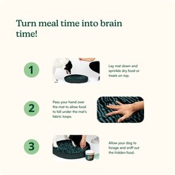 Reggie Stimulating Dog Feeder Mat, Large, Hunter Green slide 2 of 5