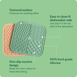 Reggie Soothing Dog Lick Mat, Green, Medium slide 2 of 5