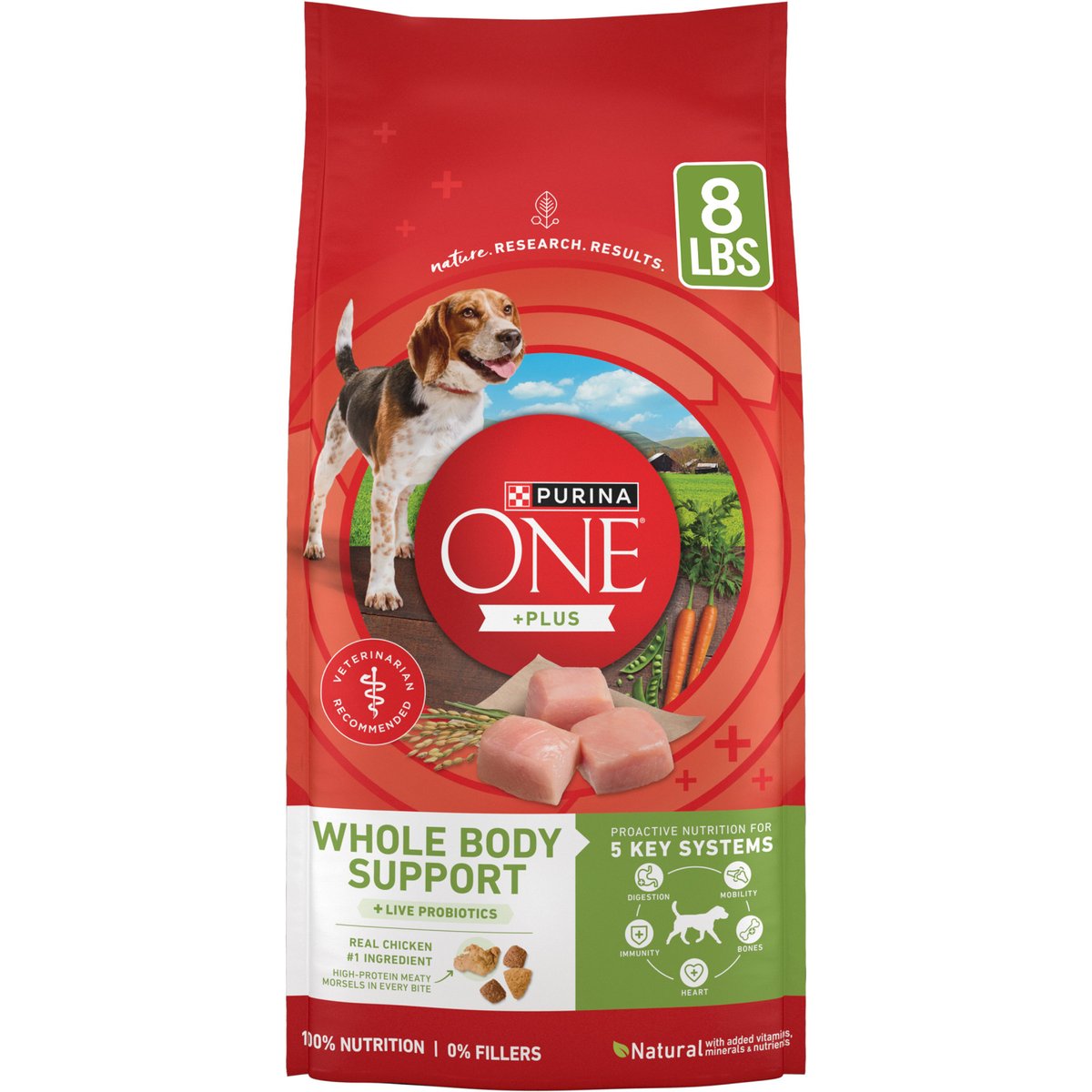 Purina ONE Whole Body Support Chicken Dry Dog Food, 8-lb. bag
