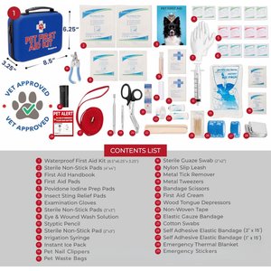 Rubyloo Vet-Reviewed Emergency Supplies First Aid Kit for Dogs & Cats