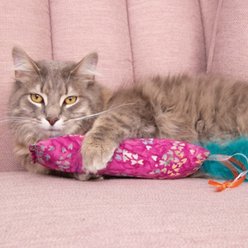 Crochet Kitty Kickin' Stick with Ribbon Streamers Plush Cat Toy slide 2 of 3