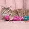 Show in main carousel: Crochet Kitty Kickin' Stick with Ribbon Streamers Plush Cat Toy slide 3 of 3