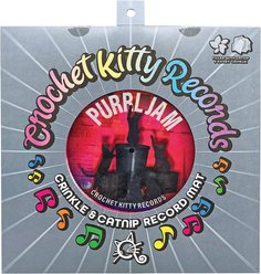Crochet Kitty Purrl Jam Record Cat Mat with Crinkle & Catnip slide 2 of 3