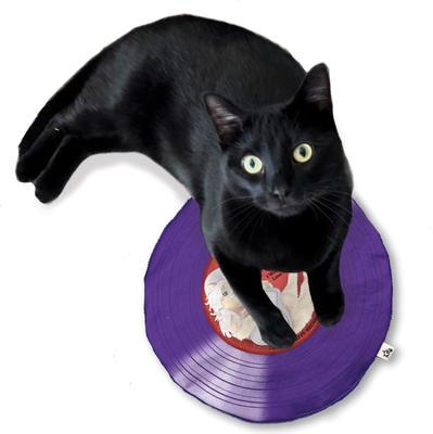 Show full view: Crochet Kitty Dolly Purrton Record Cat Mat with Crinkle & Catnip slide 3 of 3