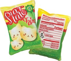 Crochet Kitty Purrtato Chip Plush Cat Toys, 2 count