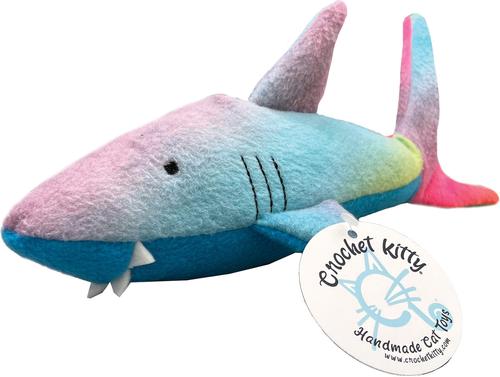 Show full view: Crochet Kitty Phat Cat's Kickin' Shark Plush Cat Toy slide 2 of 3