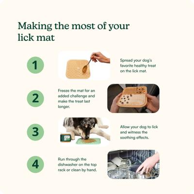 Show full view: Reggie Soothing Dog Lick Mat, Green, Medium slide 5 of 6