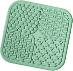 Reggie Soothing Dog Lick Mat, Green, Medium