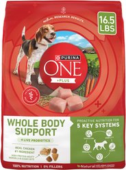 Purina ONE Whole Body Support Chicken Dry Dog Food, 16.5-lb. bag