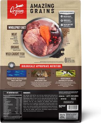 Show full view: ORIJEN Real Meat Shreds Regional Stew Wet Food + Amazing Grains Regional Red Dry Dog Food slide 3 of 9