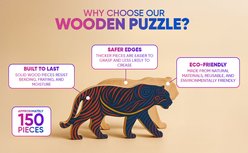 Nestologi Maine Coon Cat 150-Piece Wooden Jigsaw Puzzle, 150 Pieces, 11.7 x 16.5-in slide 2 of 9