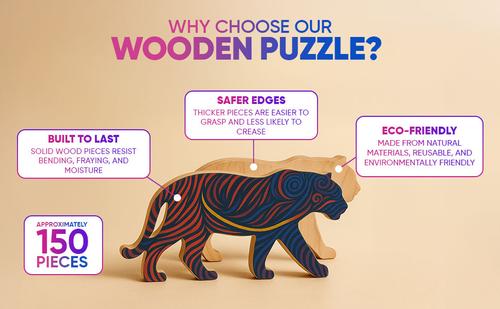 Show full view: Nestologi Dachshund Weiner Dog Wooden Jigsaw Puzzle, 150 Pieces, 11.7 x 16.5-in slide 6 of 9