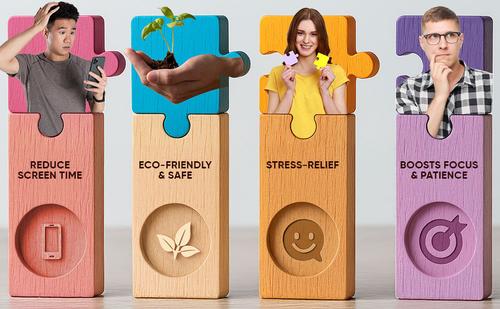 Show full view: Nestologi Dachshund Weiner Dog Wooden Jigsaw Puzzle, 150 Pieces, 11.7 x 16.5-in slide 7 of 9