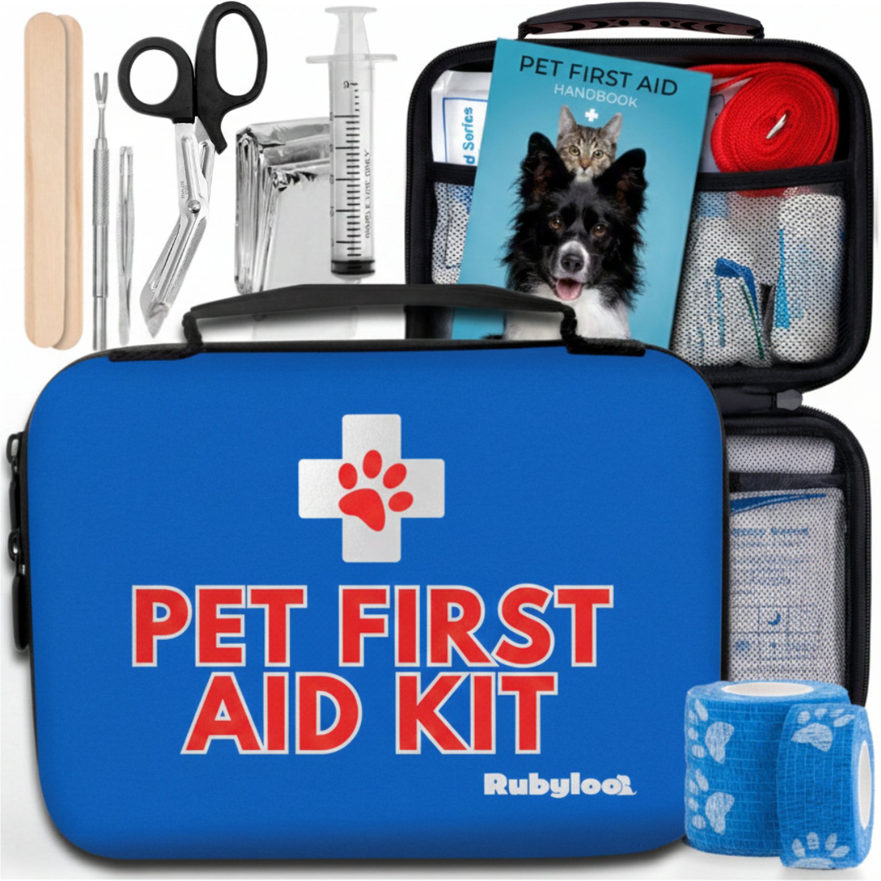 Rubyloo Vet-Reviewed Emergency Supplies First Aid Kit for Dogs & Cats