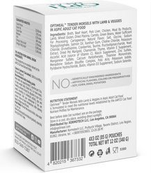 Optimeal Tender Morsels with Lamb & Veggies In Aspic Recipe Wet Cat Food, 3-oz pouch, case of 24 slide 2 of 2