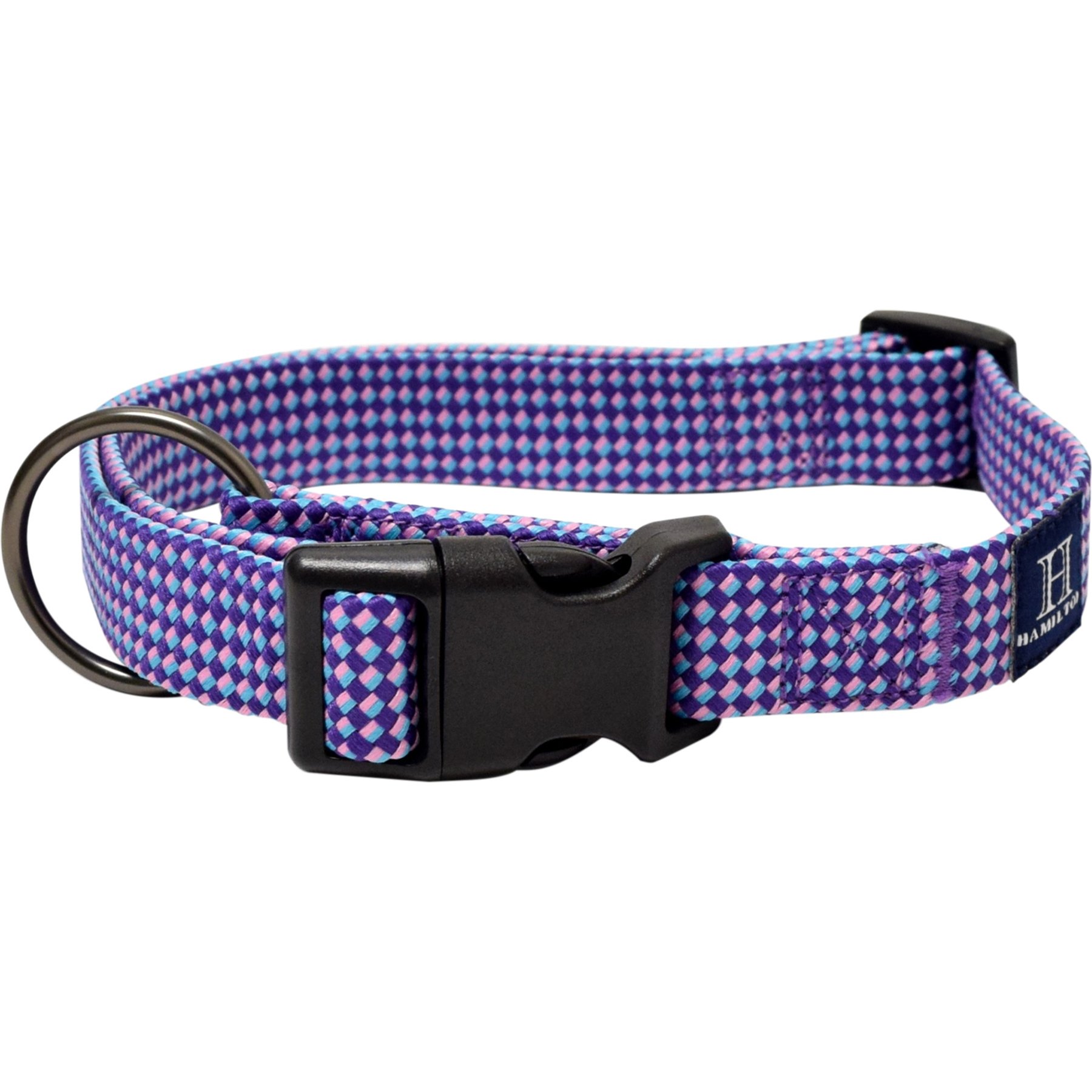 Hamilton A Day Together Luxury Paracord Nylon Standard Dog Collar, Purple, Medium/Large: 18 to 26-in neck, 1-in wide