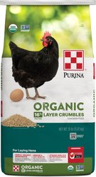 Purina Organic Layer 16% Protein Crumbles Chicken Feed, 35-lb bag