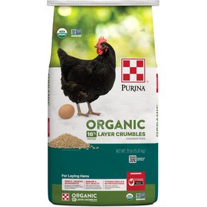 Purina Organic Layer 16% Protein Crumbles Chicken Feed, 35-lb bag