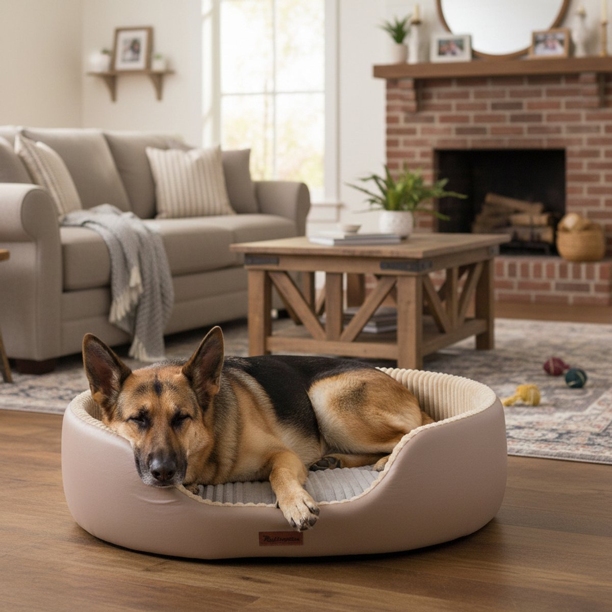 Kylinsure Waterproof Comfort Orthopedic Dog & Cat Sofa Bed with Removable Cover & Ice Pad, Beign, Jumbo