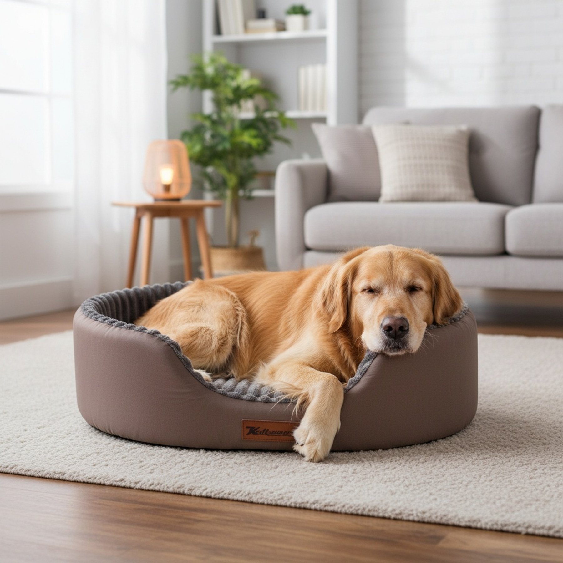 Kylinsure Waterproof Comfort Orthopedic Dog & Cat Sofa Bed with Removable Cover & Ice Pad, Coffee, Jumbo