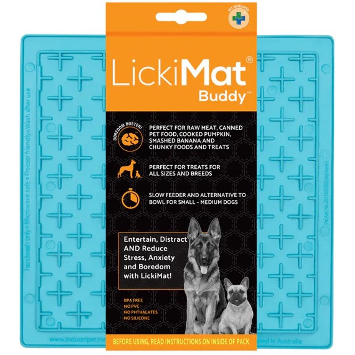 LickiMat Classic Buddy Slow Feeder Dog Lick Mat, Turquoise