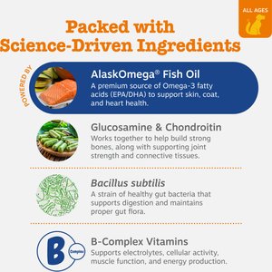 Zesty Paws 8-in-1 Bites Chicken Flavored Soft Chews Multivitamin for Dogs, 90 count