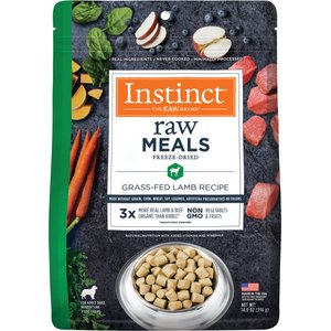 Instinct Raw Meals Grass-Fed Lamb Recipe Grain-Free Adult Freeze-Dried Dog Food, 14-oz bag