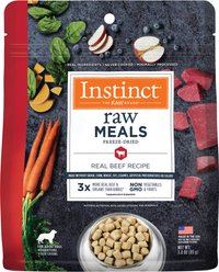 Instinct Raw Meals Real Beef Recipe Grain-Free Adult Freeze-Dried Dog Food, 3-oz bag
