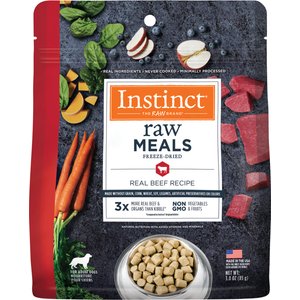 Instinct Raw Meals Real Beef Recipe Grain-Free Adult Freeze-Dried Dog Food, 3-oz bag