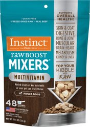 Instinct Boost Mixers Multivitamin Grain-Free Freeze-Dried Raw Adult Dog Food Topper, 12.5-oz bag
