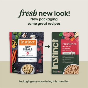 Instinct Raw Meals Real Beef Recipe Grain-Free Adult Freeze-Dried Dog Food, 25-oz bag