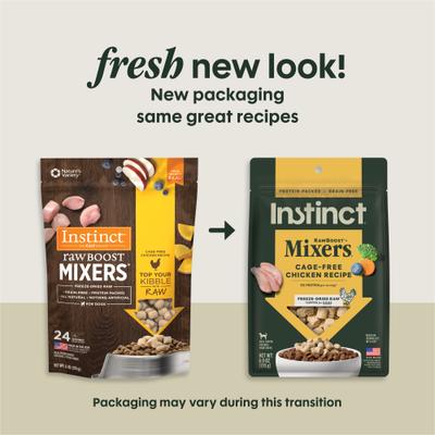 Show full view: Instinct Raw Boost Mixers Chicken Recipe Grain-Free Freeze-Dried Dog Food Topper, 6-oz bag slide 3 of 12