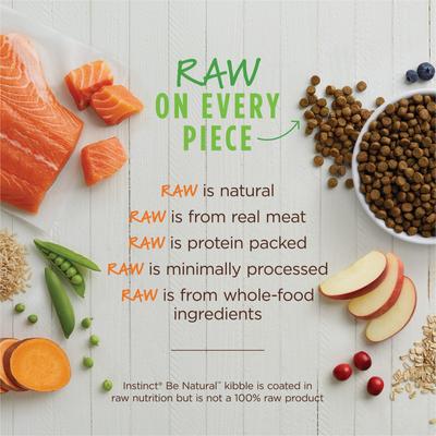 Show full view: Instinct Be Natural Adult Real Salmon & Brown Rice Recipe Dry Dog Food, 24-lb bag slide 5 of 9