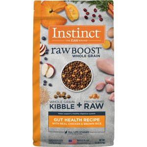 Instinct Raw Boost Whole Grain Gut Health Recipe with Real Chicken Dry Dog Food, 3.5-lb bag