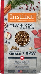 Instinct Raw Boost Whole Grain Real Beef & Barley Recipe Dry Dog Food, 3.5-lb bag
