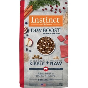 Instinct Raw Boost Whole Grain Real Beef & Barley Recipe Dry Dog Food, 3.5-lb bag