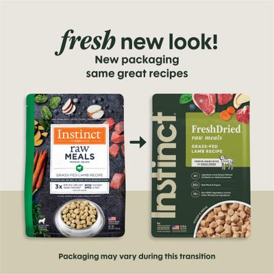 Show full view: Instinct Raw Meals Grass-Fed Lamb Recipe Grain-Free Adult Freeze-Dried Dog Food, 14-oz bag slide 3 of 10