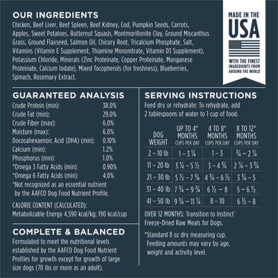 Show full view: Instinct Raw Meals Cage-Free Chicken Recipe Grain-Free Puppy Freeze-Dried Dog Food, 14-oz bag slide 9 of 10