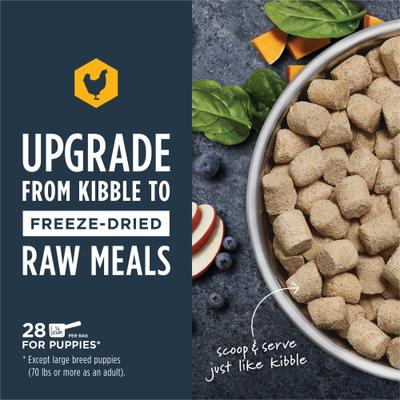 Show full view: Instinct Raw Meals Cage-Free Chicken Recipe Grain-Free Puppy Freeze-Dried Dog Food, 14-oz bag slide 5 of 10