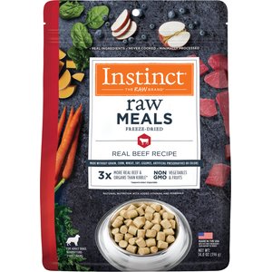 Instinct Raw Meals Real Beef Recipe Grain-Free Adult Freeze-Dried Dog Food, 14-oz bag