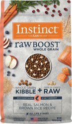 Instinct Raw Boost Whole Grain Real Salmon & Brown Rice Recipe Dry Dog Food, 19-lb bag
