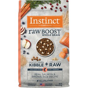 Instinct Raw Boost Whole Grain Real Salmon & Brown Rice Recipe Dry Dog Food, 19-lb bag