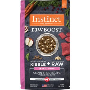 Instinct Raw Boost Small Breed Adult Grain-Free Real Beef Recipe Dry Dog Food, 3.5-lb bag