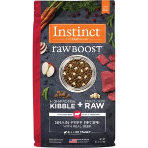 Instinct Raw Boost Adult Grain-Free Real Beef Recipe Dry Dog Food, 3.5-lb bag