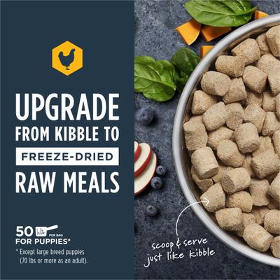 Show full view: Instinct Raw Meals Cage-Free Chicken Recipe Grain-Free Puppy Freeze-Dried Dog Food, 25-oz bag slide 4 of 10