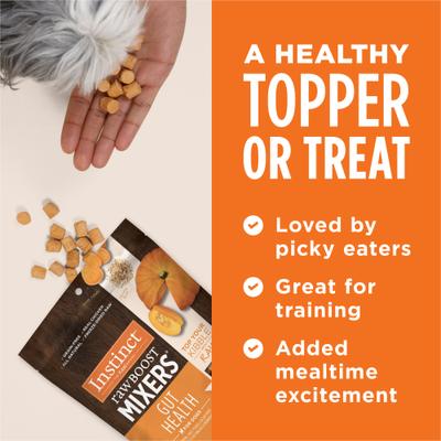Show full view: Instinct Raw Boost Mixers Gut Health Recipe Grain-Free Freeze-Dried Dog Food Topper, 12.5-oz bag slide 8 of 11