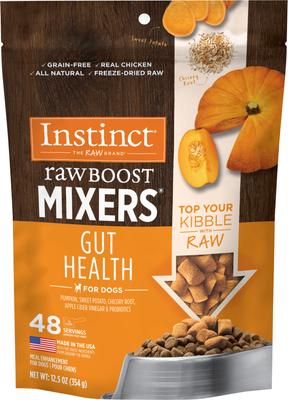 Show full view: Instinct Frozen Raw Bites Real Beef Recipe Food + Freeze-Dried Raw Boost Mixers Gut Health Recipe Dog Food Topper slide 6 of 9